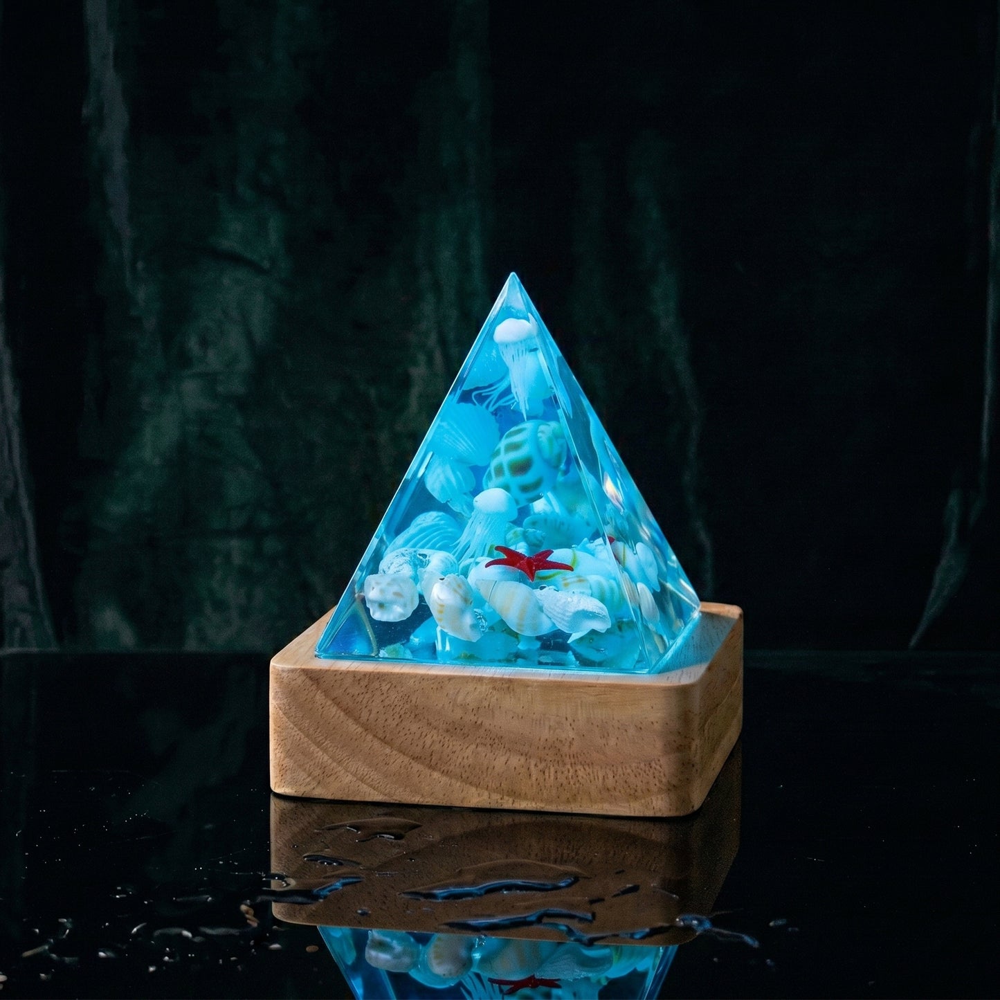 Aria’s Art™ – Lámpara de Resina Arrecife LED 3D