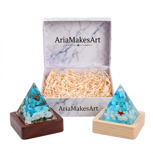 Aria’s Art™ – Lámpara de Resina Arrecife LED 3D