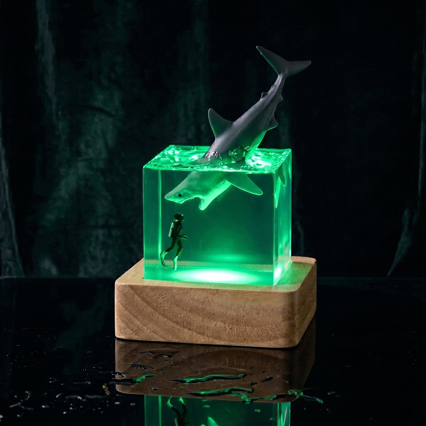 Aria’s Art™ – Lámpara de Resina Ocean LED 3D