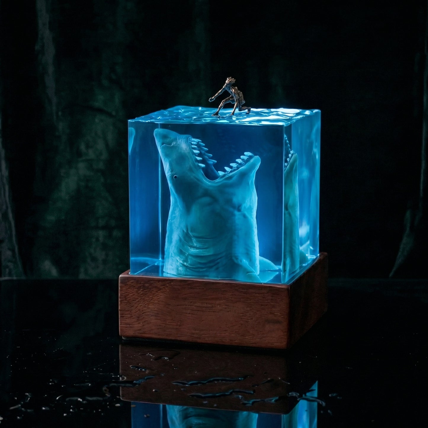 Aria’s Art™ – Lámpara de Resina Ocean LED 3D