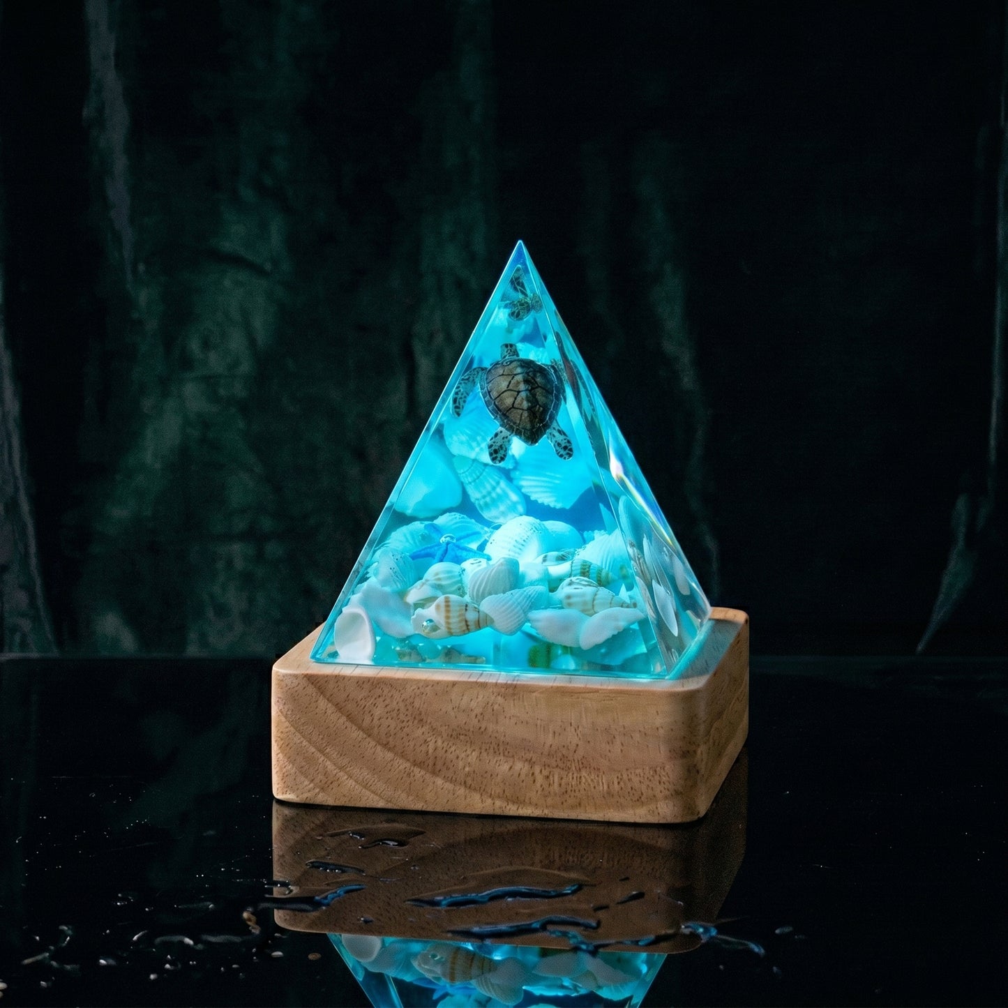 Aria’s Art™ – Lámpara de Resina Arrecife LED 3D
